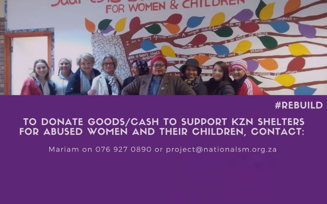 THE NATIONAL SHELTER MOVEMENT RALLIES BEHIND KZN SHELTERS AND WOMEN AFFECTED BY VIOLENCE